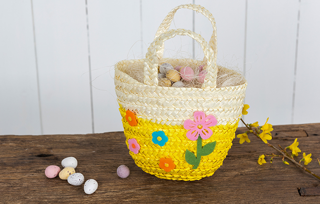 Yellow Flower Basket for Easter