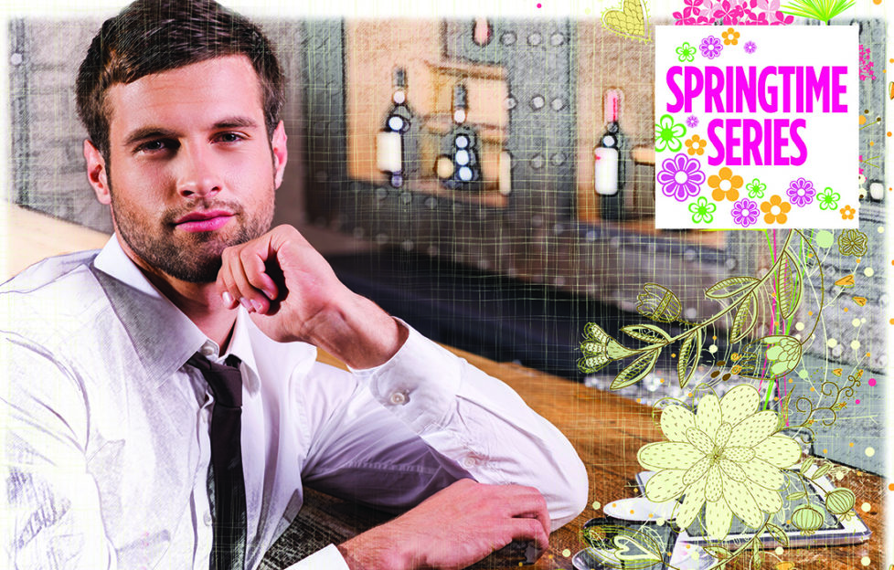 Handsome man sitting at bar Pic: Rex/Shutterstock, Mandy Dixon