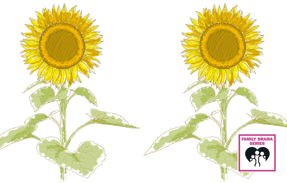 Illustration of two sunflowers
