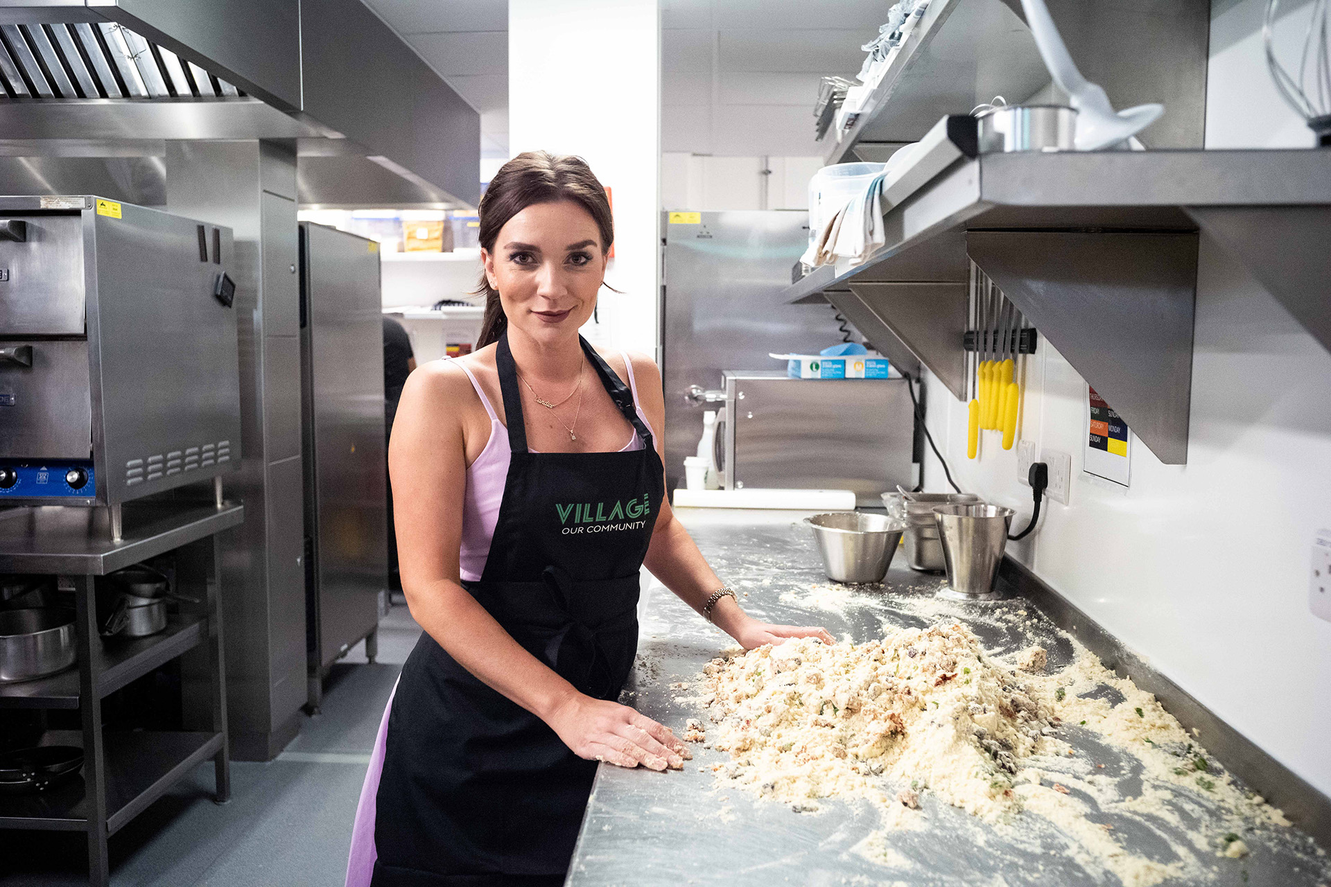Candice Brown with dough