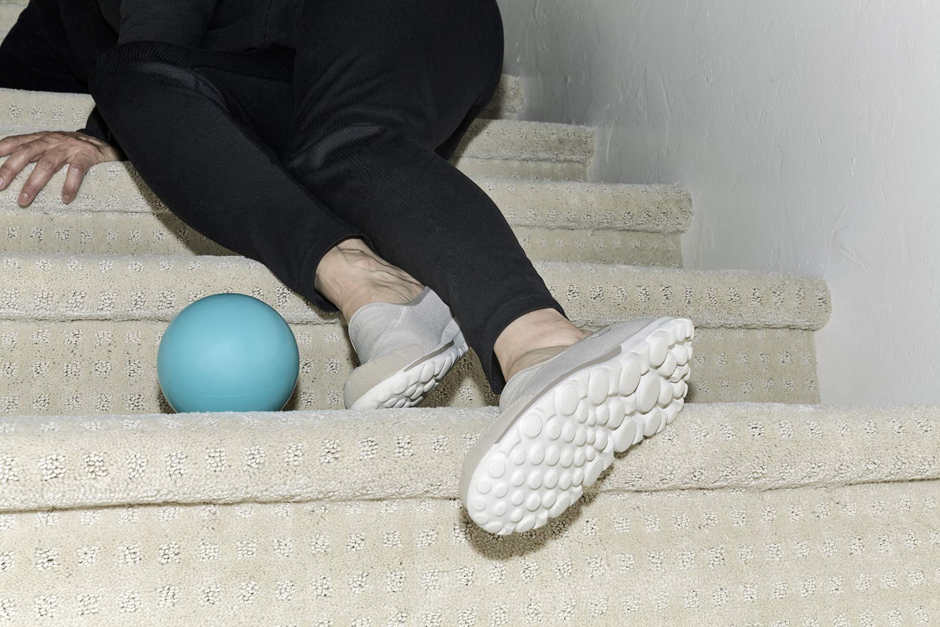Legs of a Woman who fell on the Stairs
