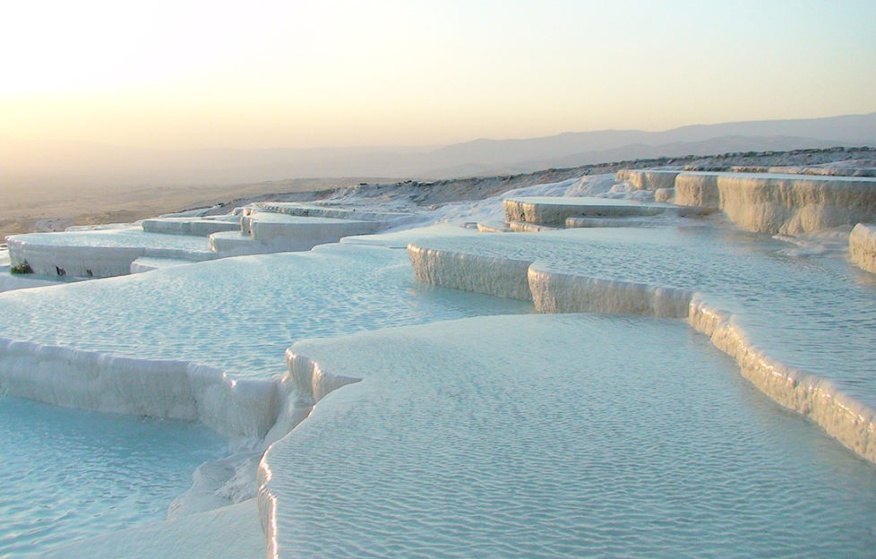 Pamukkale hot spring, Turkey. Details in text.