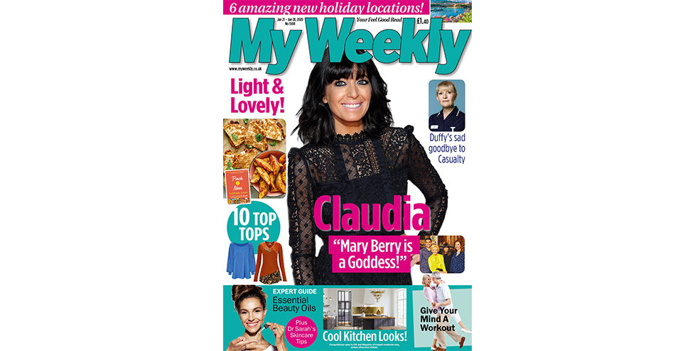 Cover of My Weekly Jan 14 with Jenny Agutter and Pinch of Nom Light recipes