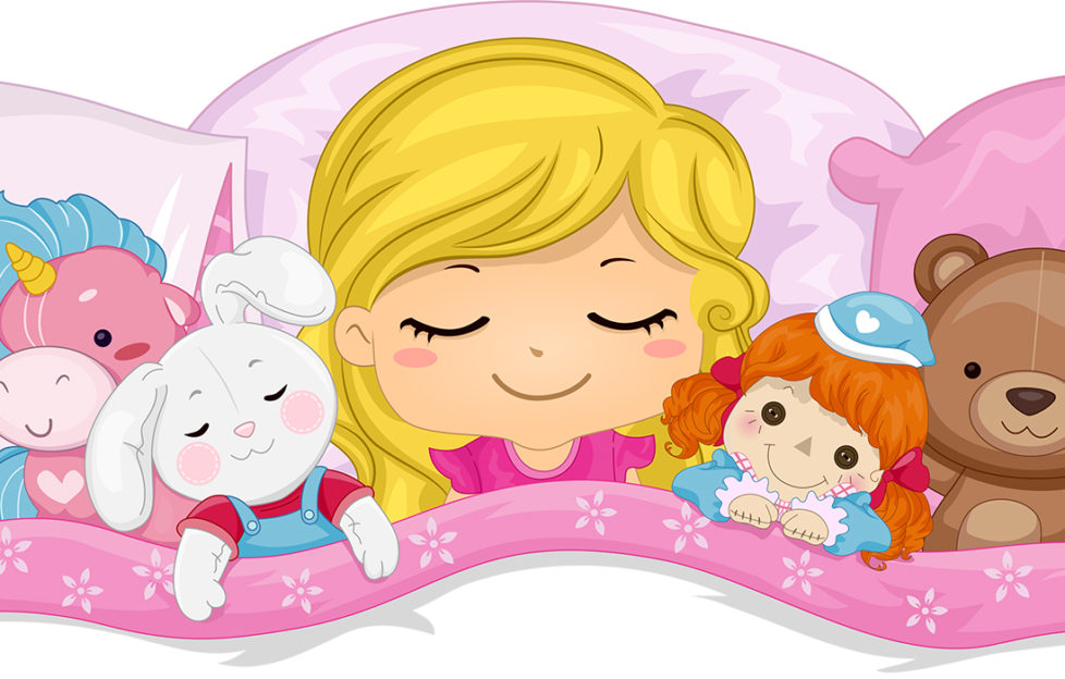 Little girl with soft toys in bed Illustration: Shutterstock