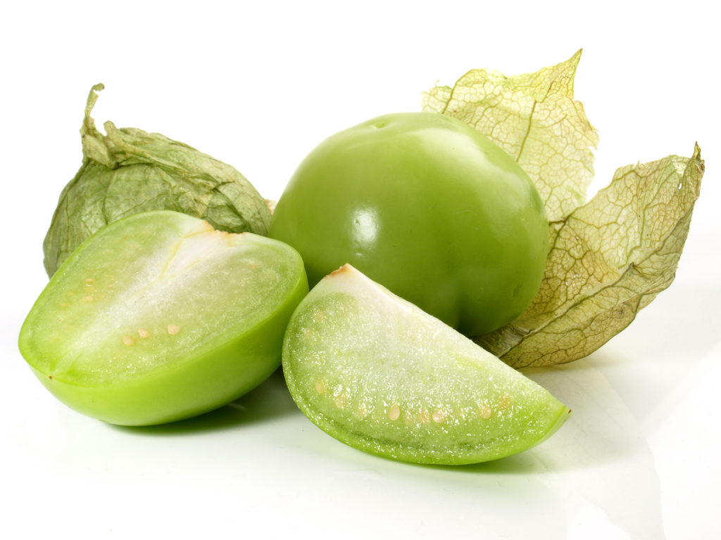 Mexican Tomatillo on white Background