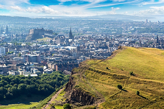 Cityscape of Edinburgh from Arthur's Seat Pic: Shutterstock
