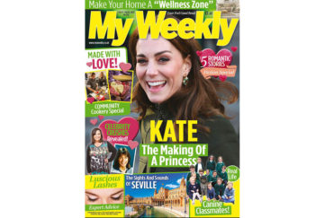 Cover of My Weekly latest issue with Kate, Duchess of Cambridge and Valentine/ community cookery