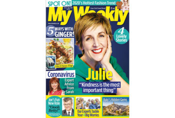cover of My Weekly issue dated february 25 with Julie Hesmondhalgh and ginger recipes