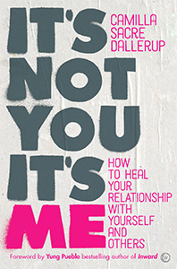 Cover of It's Not You It's Me, bold capitals, grey except for ME which is bright pink