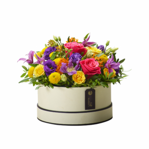 Hatbox filled with flowers