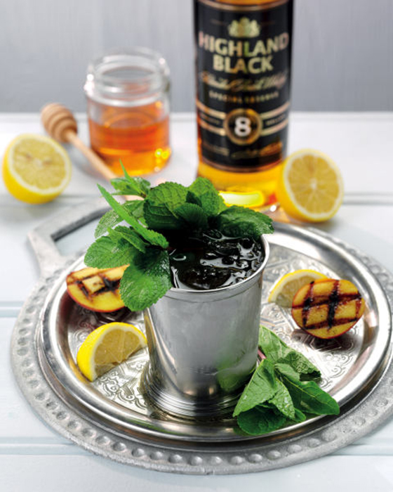 Grilled Peach Julep