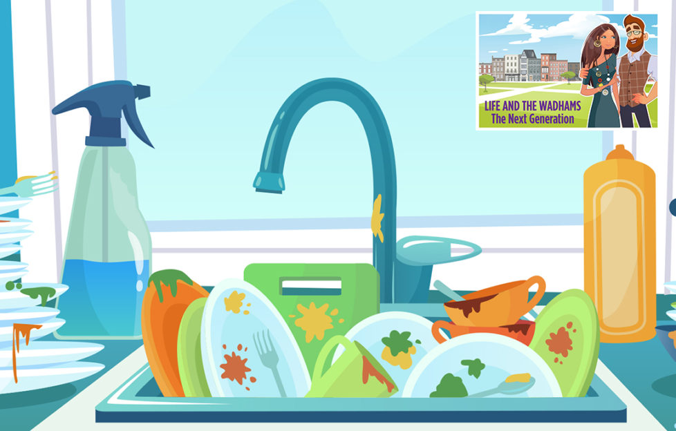 Dishes in the sink Illustration: Shutterstock