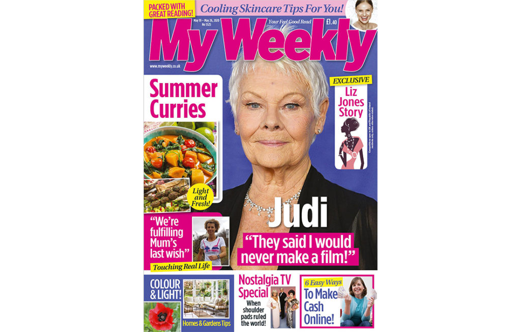 Cover of My Weekly latest issue May 19 with Judi Dench and summer curry recipes