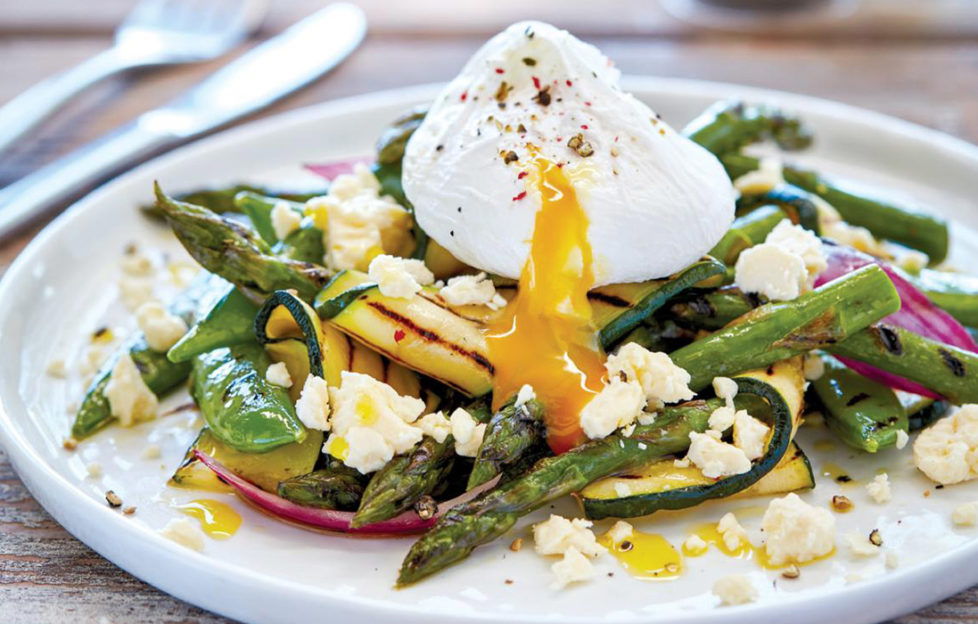 Chargrilled Summer Greens with Yorkshire Wensleydale