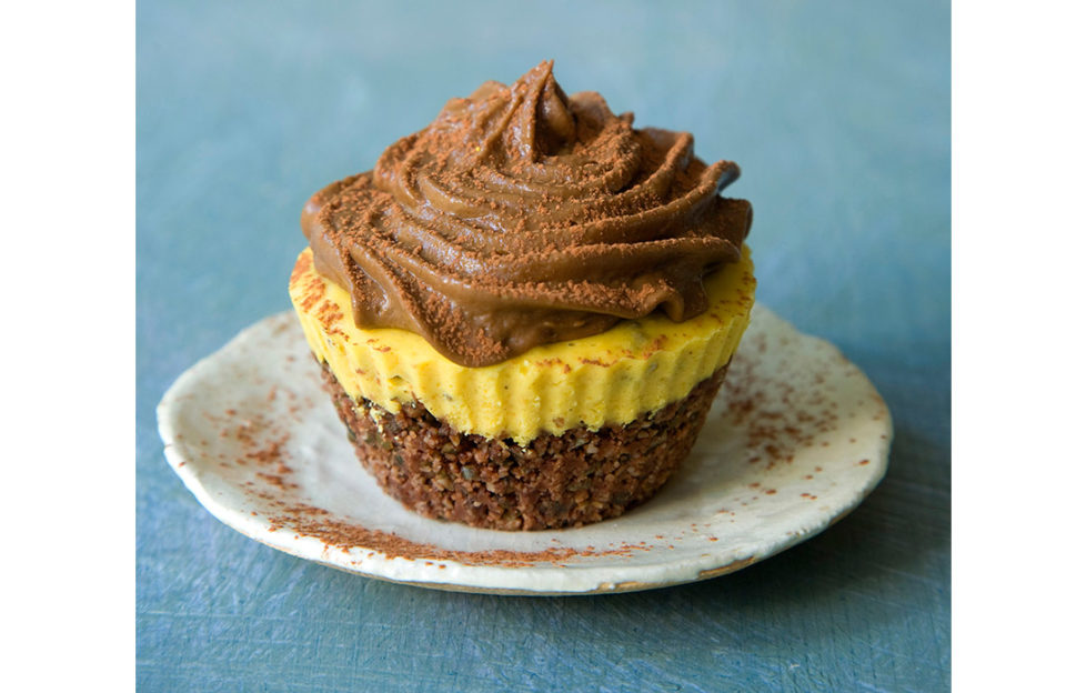 Raw choc cupcake