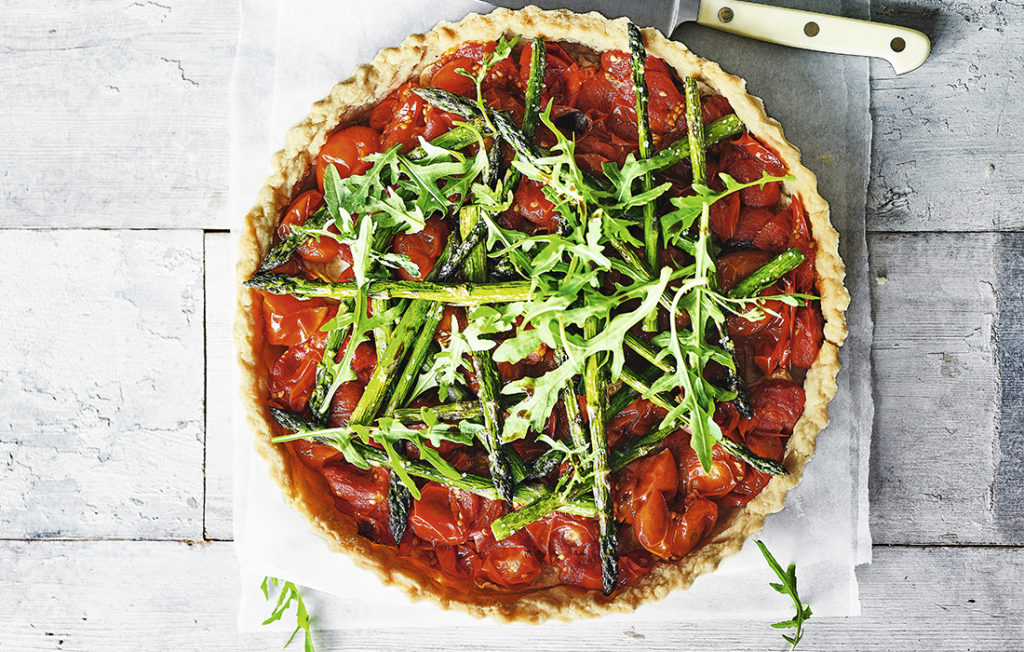 Tomato Confit, Celeriac & Asparagus Tart My Weekly
