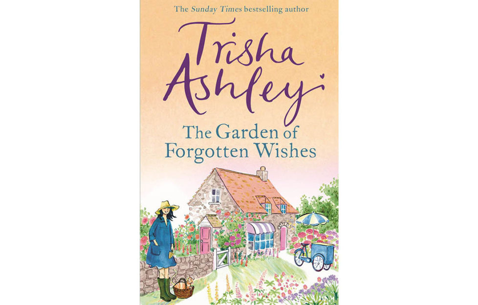 Cover of the book with a cottage and garden, a girl in Wellington boots and an ice cream cart