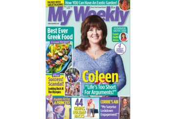 cover of My Weekly latest issue with Coleen Nolan and Greek cookery