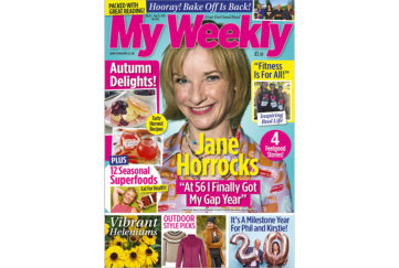 Cover of My Weekly latest issue September 15 with Jane Horrocks and Autumn Delights cookery