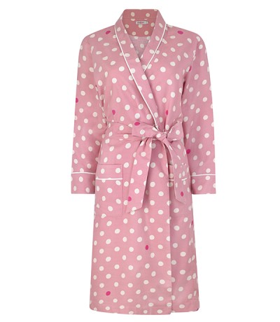 Dressing gown pink spots