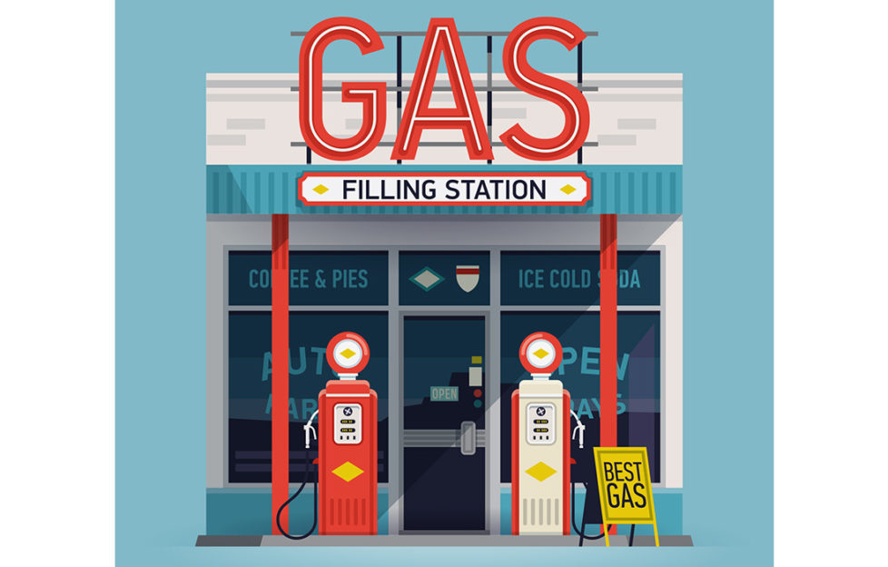 Gas Filling Station Illustration: Shutterstock