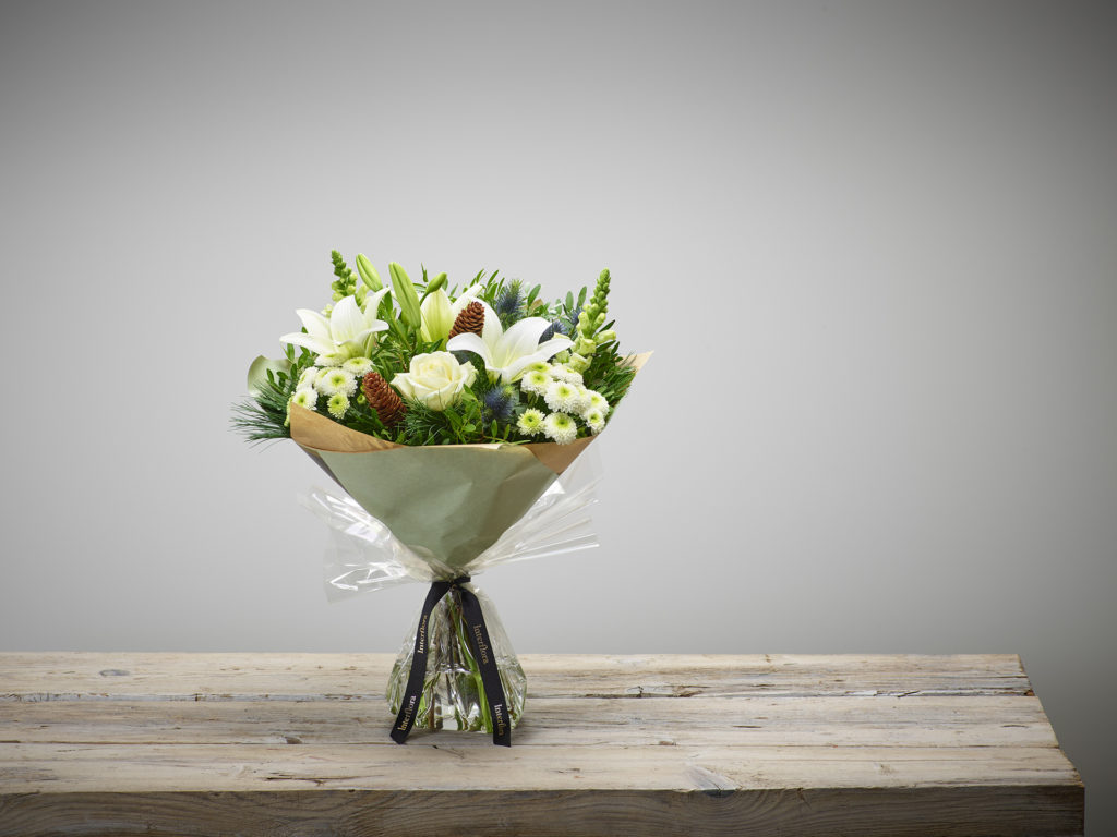 White Christmas flower display