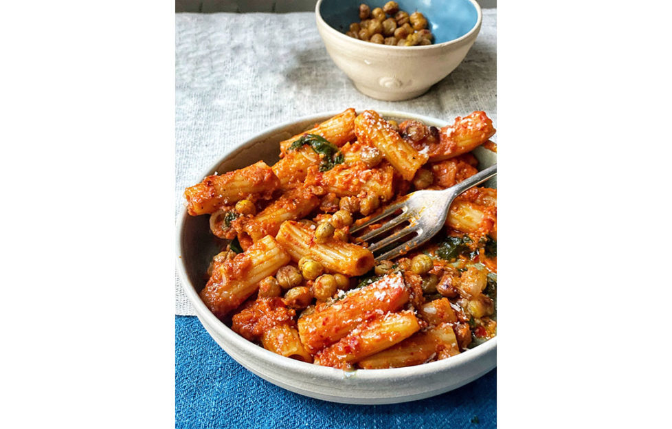 Rigatoni pasta dish