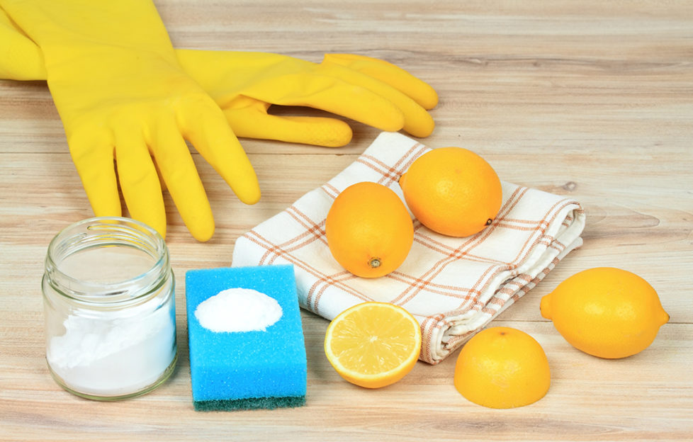 Rubber gloves, lemon and salt Pic: Shutterstock