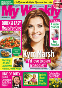 Cover of My Weekly March 16 with Kym Marsh and meals for one
