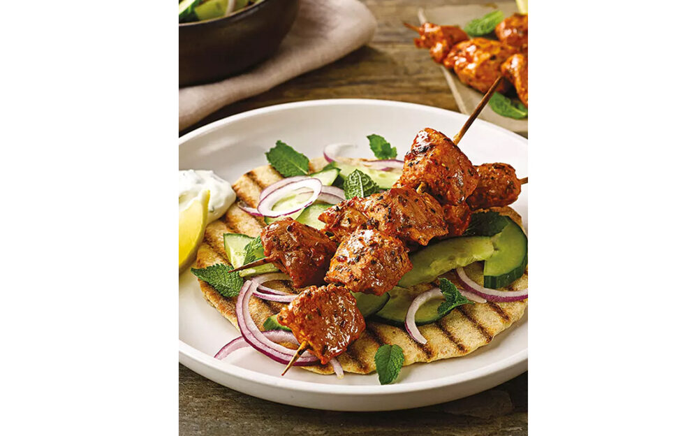 Smoky pork kebabs