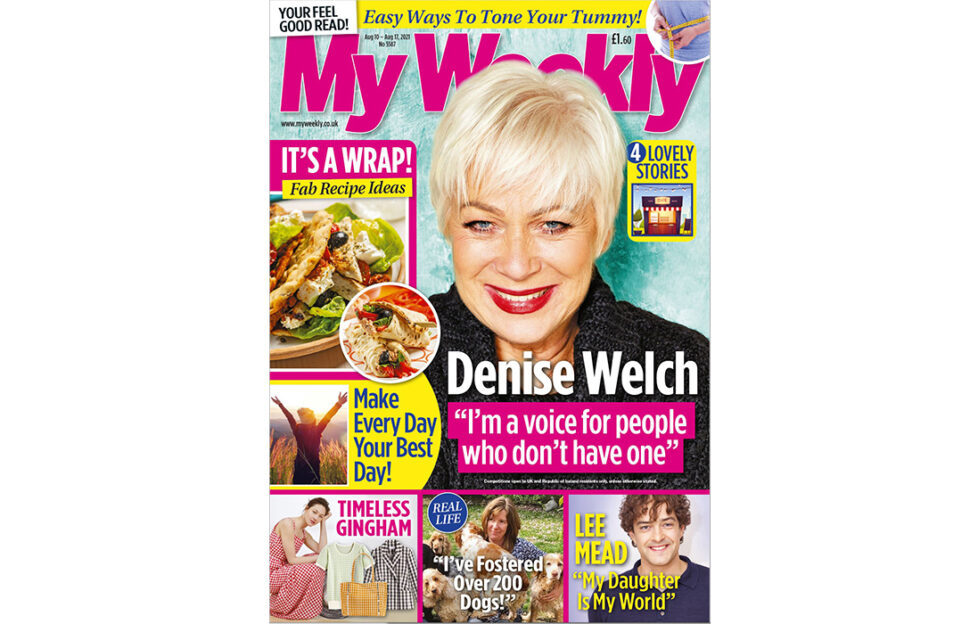 Cover of My Weekly latest issue August 10 with Denise Welch and wraps recipes