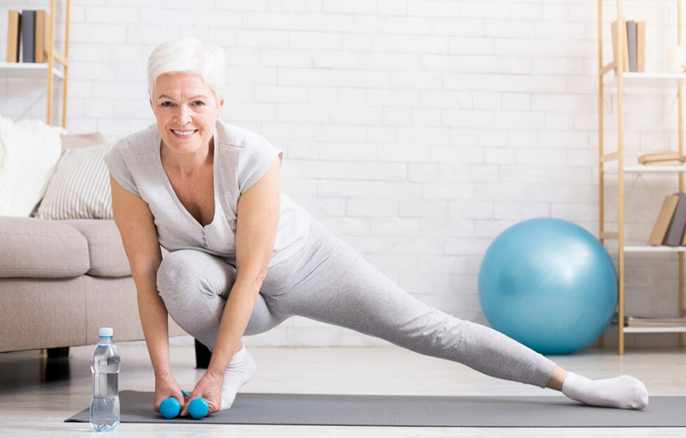 Mature woman with small dumbells Pic: Shutterstock