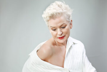 Mature lady, beautiful white hair Pic: Shutterstock