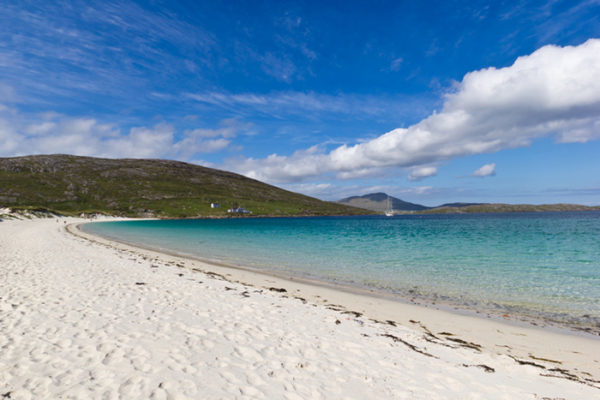 A beautiful view of the beach of Vatersay (Outer Hebrides). One of the best beaches in Scotland