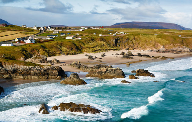 Sango Bay beach at Durness one of Scotland's stunning North Atlantic beaches located in the northwest Scottish Highlands. One of the best beaches in Scotland.