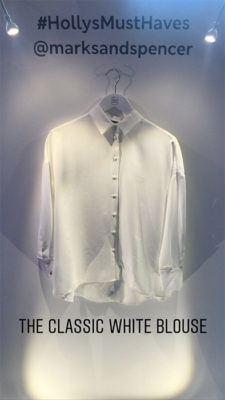 Holly Willoughby's Marks and spencer edit - white shirt