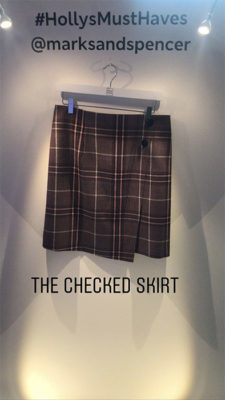 Holly Willoughby's marks and spencer edit - checked skirt