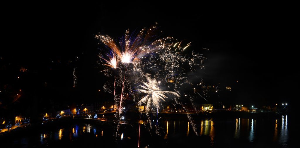 Fireworks in Tobermory, on the Isle of Mull
