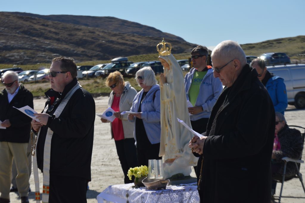 Alistair Dutton attended Barra airport beach for the Rosary on the Coast event.