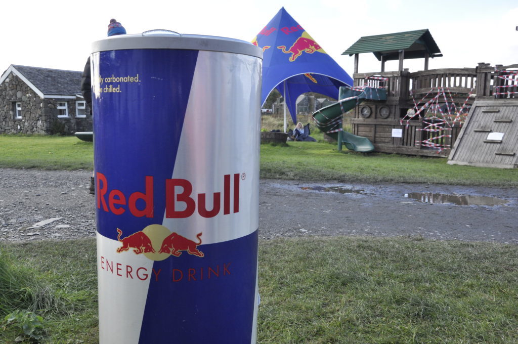 Red Bull were handed out cans of energy drink. 17_T39_StoneSkimming14