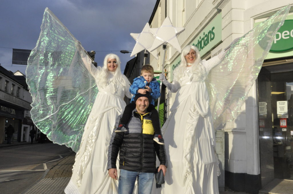 Danny and Jack Baker with the 'Ice Queens'. 17_T48_WinterFestivalSunday03