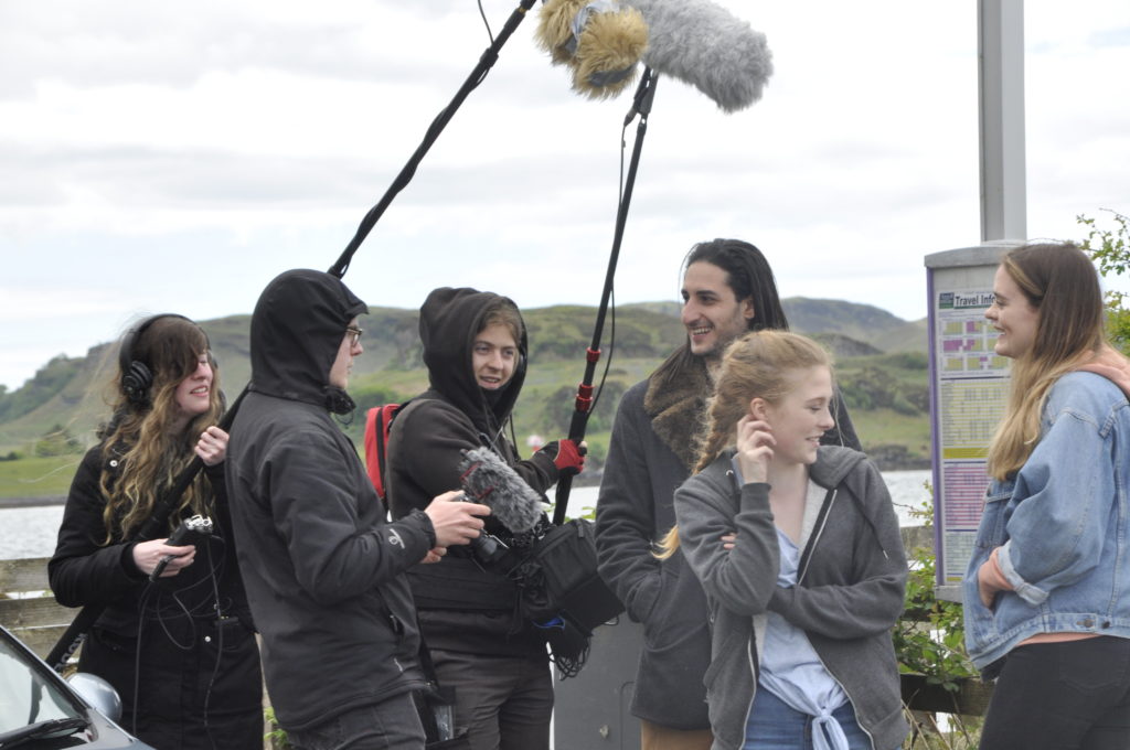 Cameras and sound during filming at Ganavan.