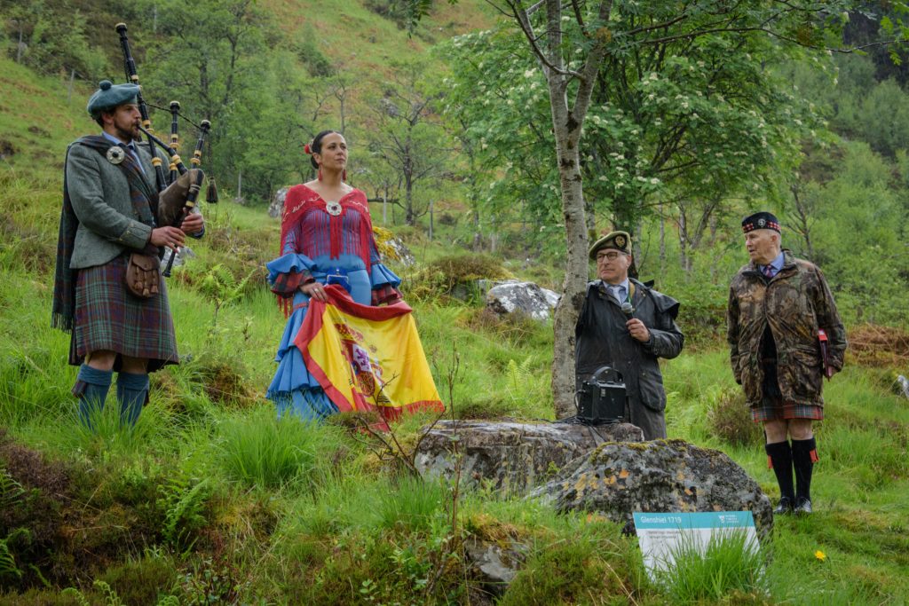 One colourful visitor represented the Spanish soldiers who died during the battle.

NO F24 Glen Shiel Commemoration-102