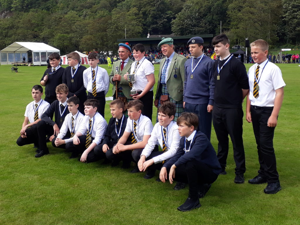 Oban High School Bulls lifted the inaugural Argyllshire Gathering Rugby Cup, sponsored by Kames Fish Farming.