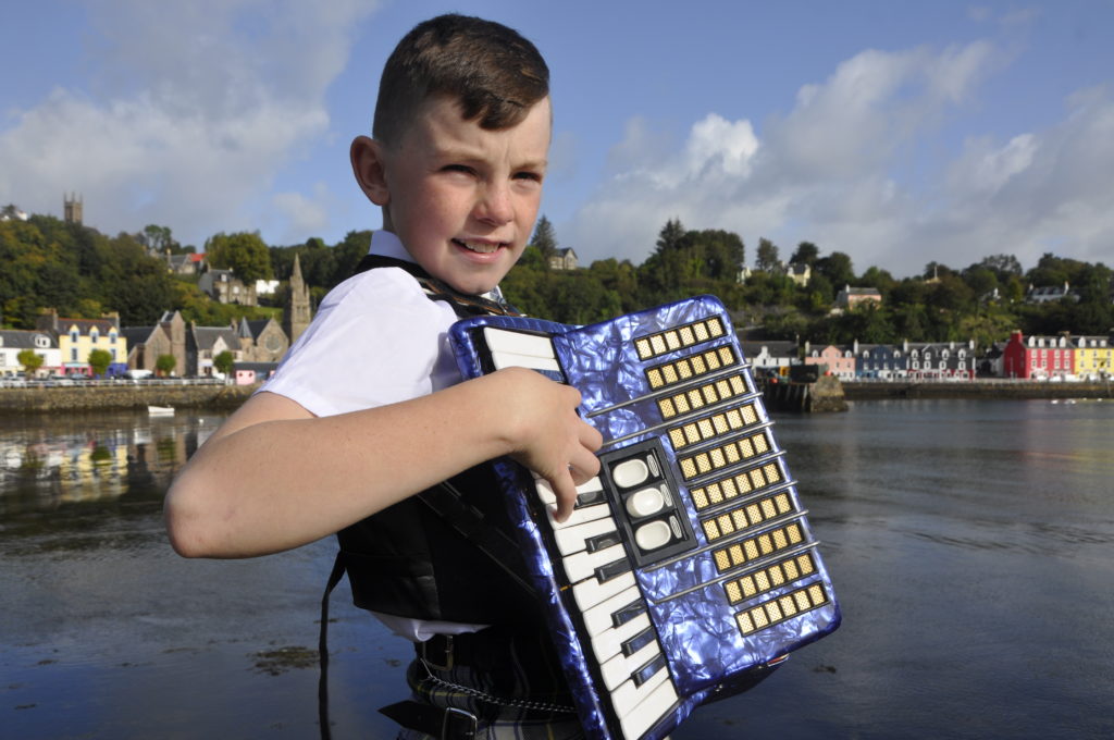 Scott McPhee, 11, from Taynuilt won his accordion section.