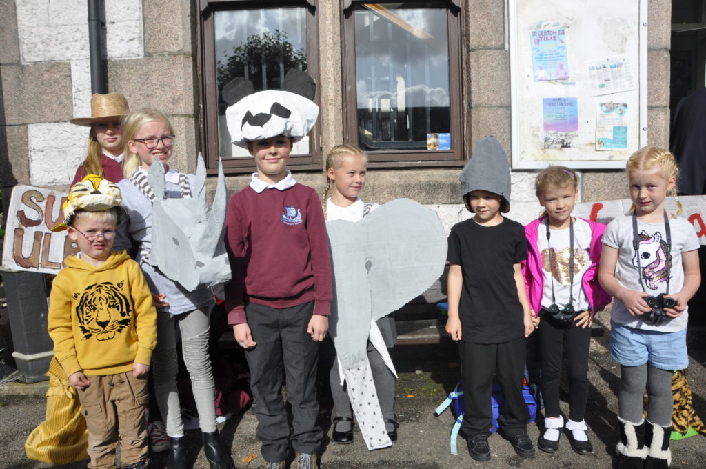 Ulva Primary School made their own masks for their song called Going to The Zoo.
