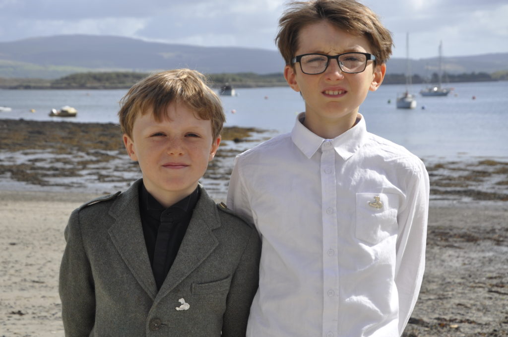 Hughes brothers Felix, eight, and Rufus, 11, from Rockfield Gaelic Unit won medals at the Mòd.