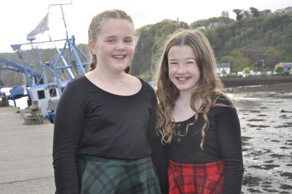 Rosie Blyth, 10, and Feorlin Renton, 10, from Inveraray were competing in the under-13s duet.