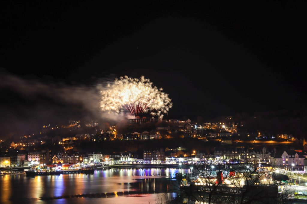 Fireworks lit up the bay on Saturday night as the St Andrew's Day celebrations got underway.