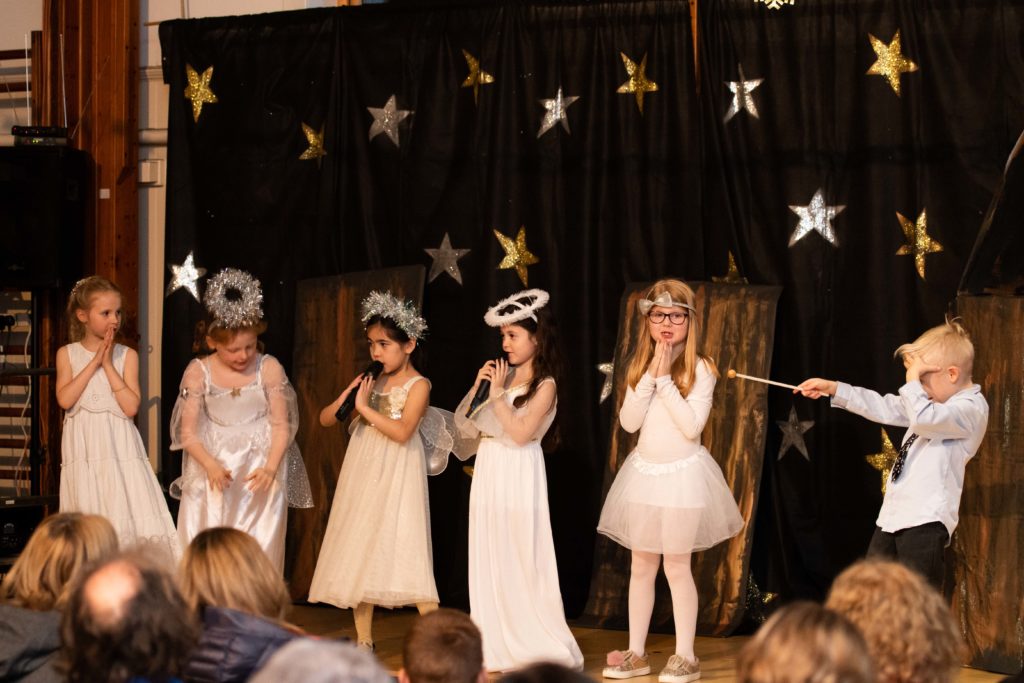 The sketches involved pupils creating their own ideas and performing them. Photograph: Abrightside Photography